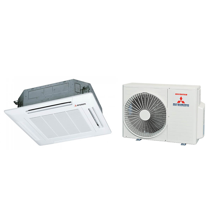Điều Hòa Âm Trần Cassette 4 Hướng Thổi Mitsubishi Inverter 2 Chiều 30.000 BTU (FDT100VH/FDC90VNP-W +T-PSA-5BW-E ) Điều Khiển Dây RC-E5